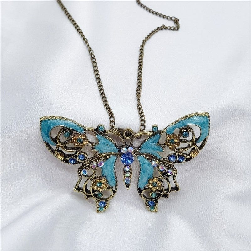 Butterfly Necklace Vintage Hollowed-out Necklace Valentine’s Day Gifts