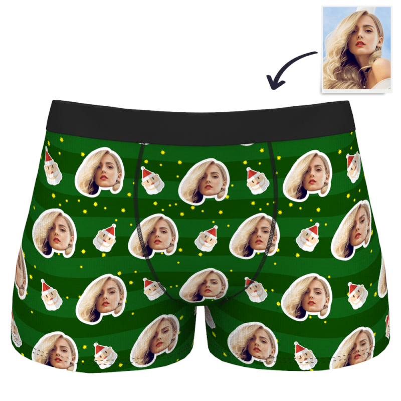 Boxer Brief with Face – Christmas Santa Claus