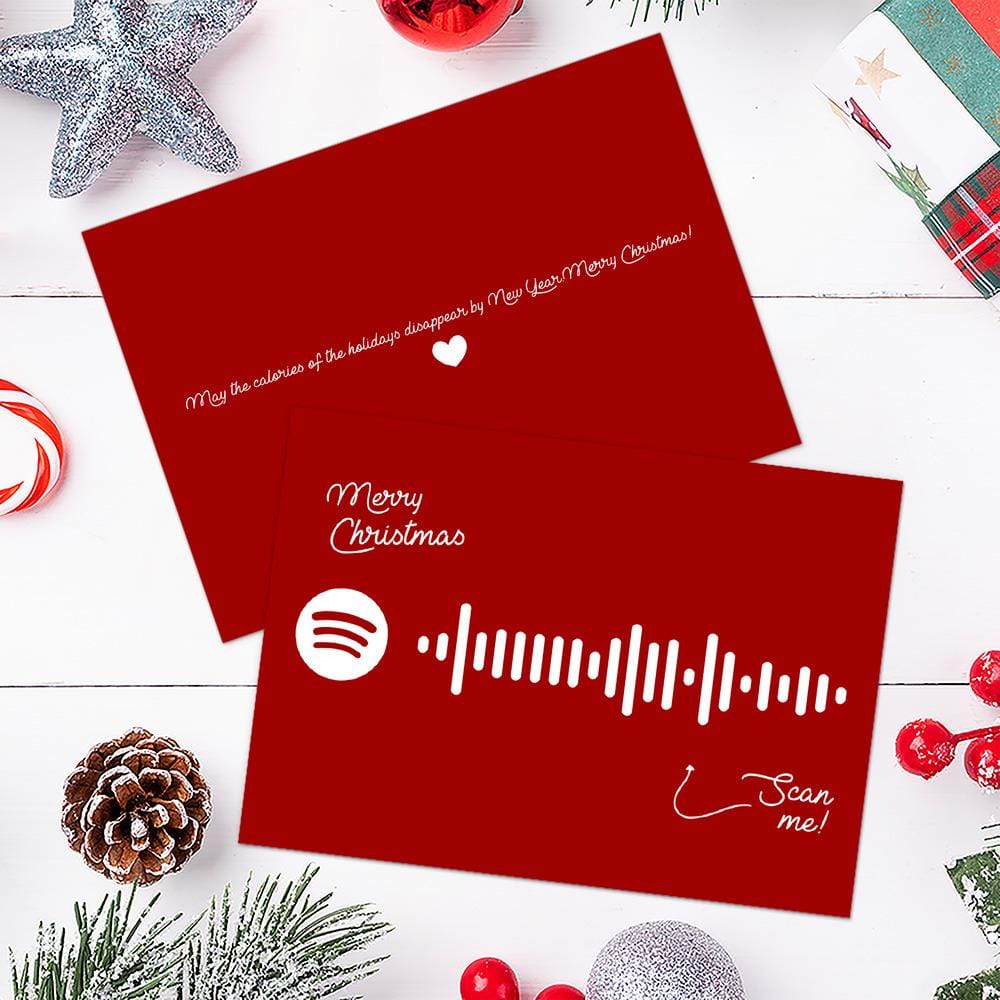 Lonely This Christmas Spotify Code Music Greeting Card - Image 2