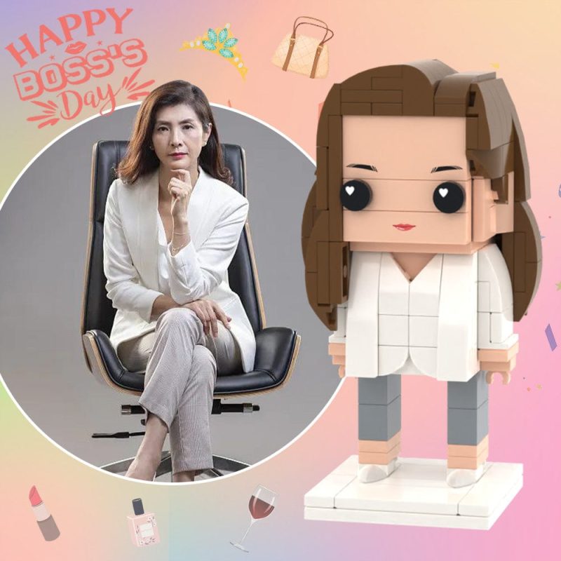 Boss’s Gifts Full Body Customizable 1 Person Custom Brick Figures Small Particle Block Toy