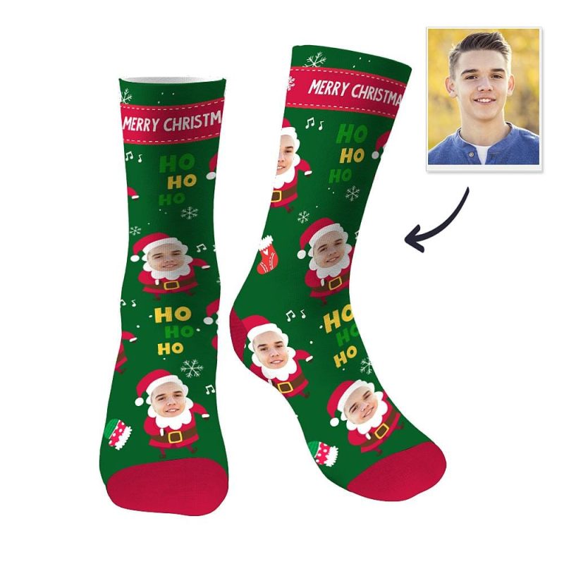 Christmas Gifts Custom Face Socks Scarf Sublimated Socks