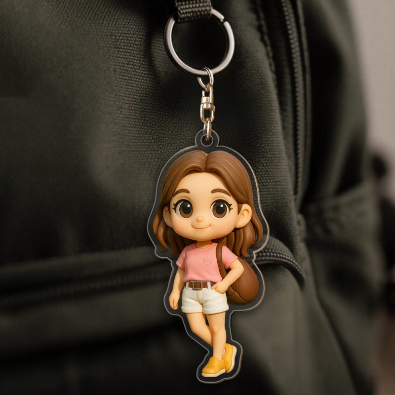 Personalized Acrylic Cartoon Keychain Custom Figure Keychain Photo Bag Charm Unique Keepsake Gift For Girlfriend Anniversary Birthday GiftUS