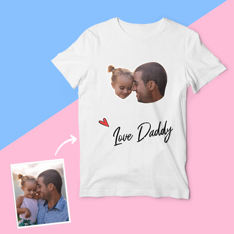 Father’s Day Shirts Personalized T-shirt with Photo & Name Father’s Day Gifts