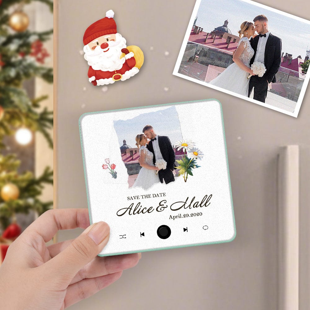 Music Fridge Magnet Custom Christmas Gift for Couples Personalized Music Magnets Can Play Songs Wedding Gifts - Image 2