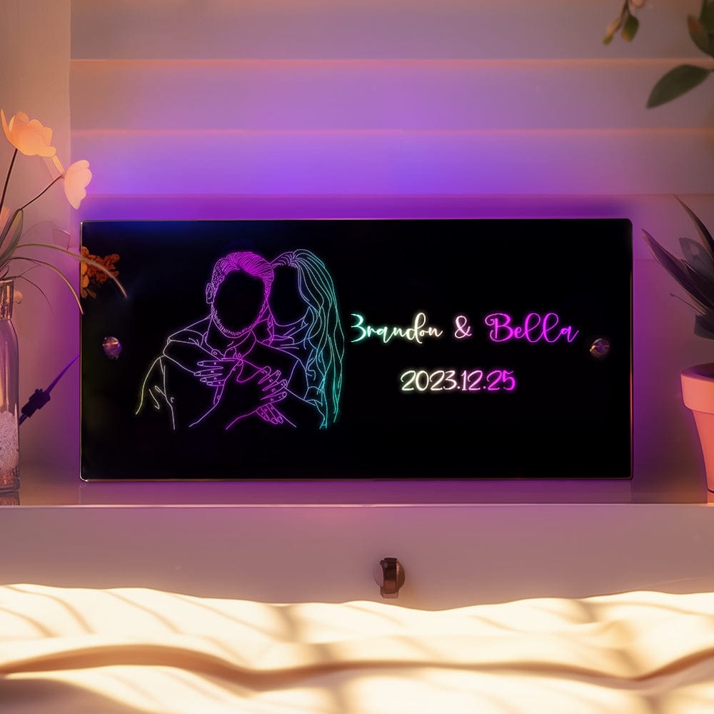Custom Photo Mirror Name Mirror Personalize Light up Family Photo Mirror Neon Sign Bedroom Sign Home Decor - Image 4