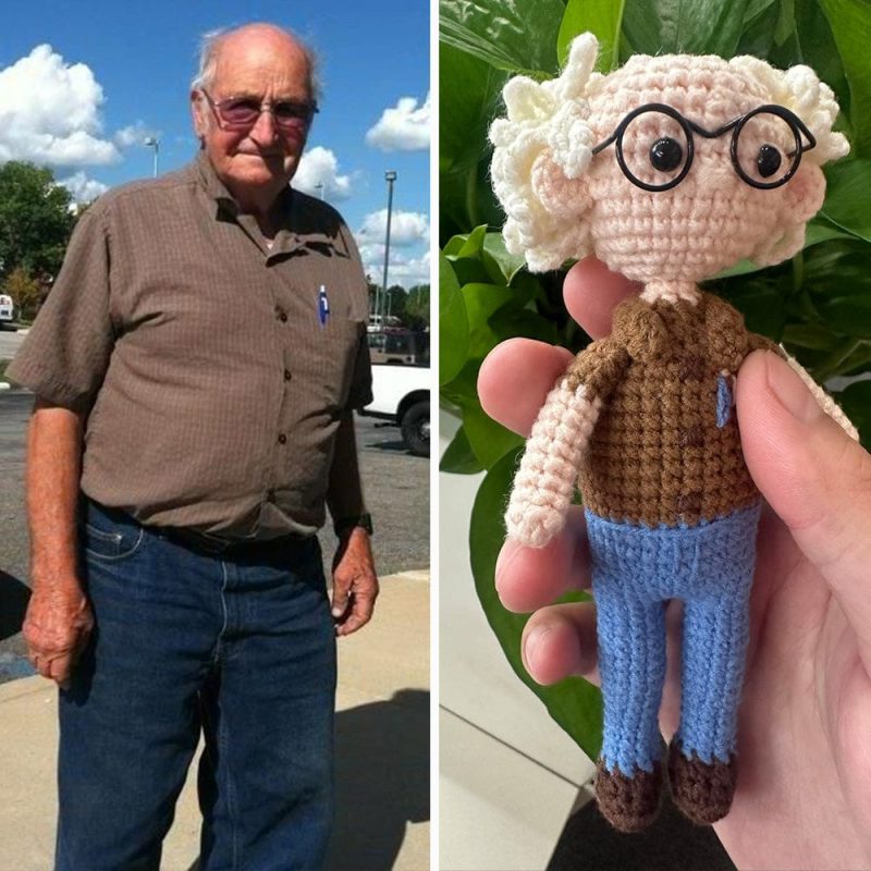 Custom Handmade Crochet Dolls Memorial Gift for Grandpa Commemorative Gifts