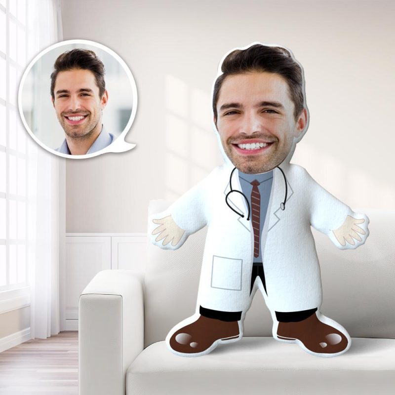 Doctor Face Pillows Custom Minime Dolls Custom Pillows Personalized Gifts For Doctor