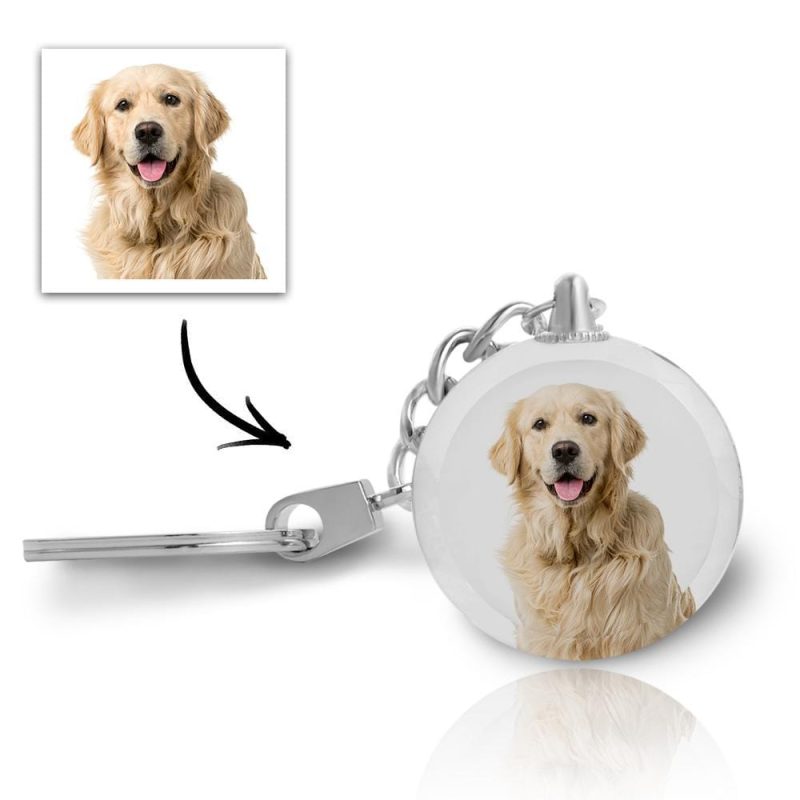 Dog Sympathy Gifts Photo Keychain Crystal Gift