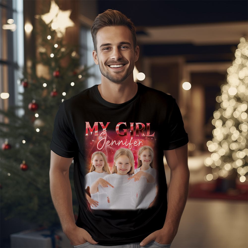 Custom Photo And Text Vintage T-shirt Personalized Vintage Tee For Him And Her
