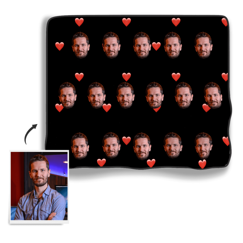 Personalized Fleece Blanket Anniversary Gift For Him