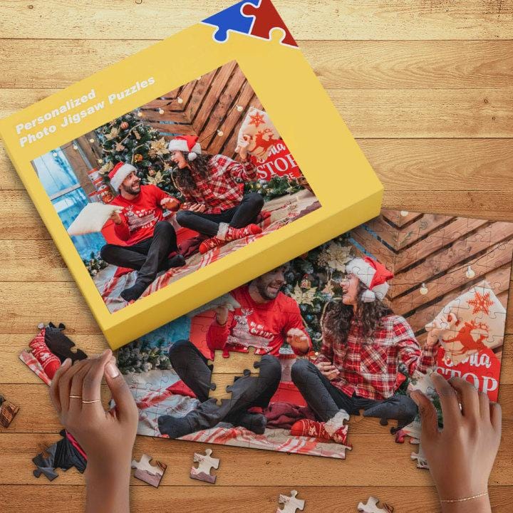 Custom Jigsaw Puzzle Christmas Gift for Him 35-1000 Pieces