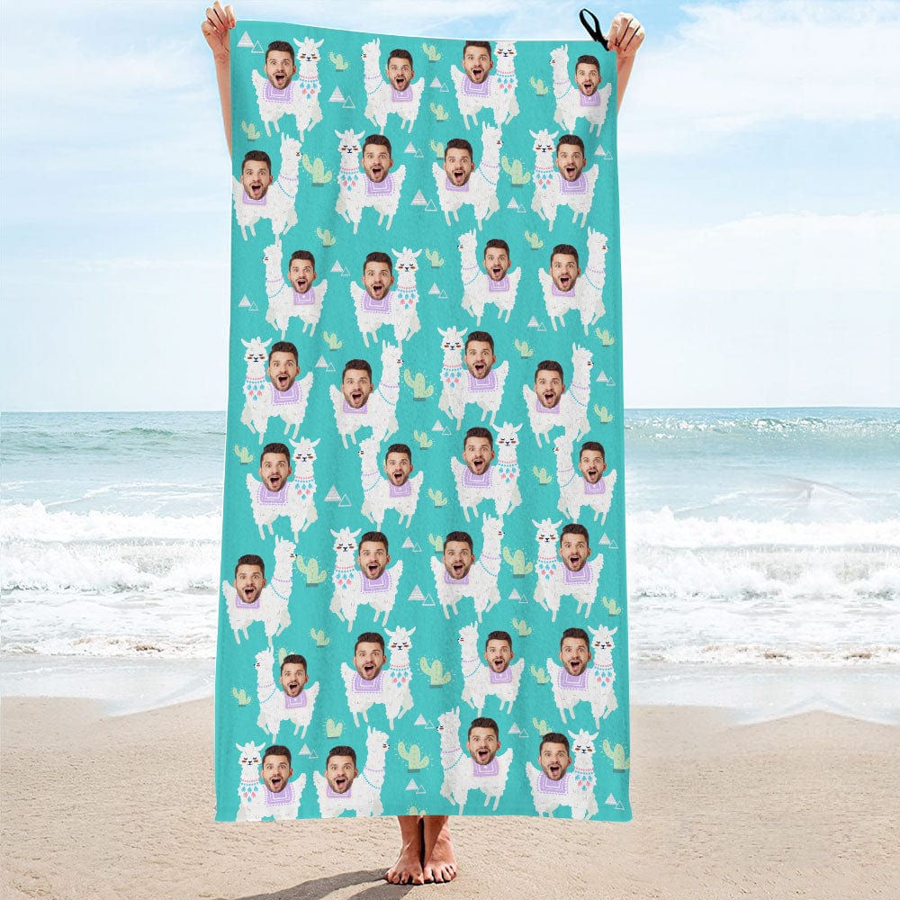 Photo Towel Custom Beach Towel Funny Gift For Him-Sheep