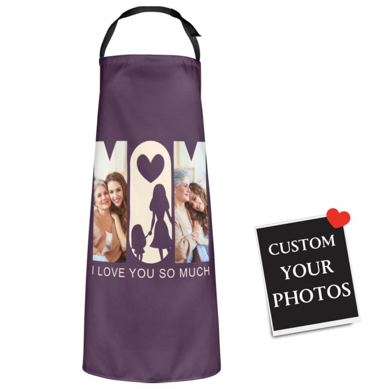 Custom Photo Apron Personalized Apron Mother’s Day Apron Gifts for Mom