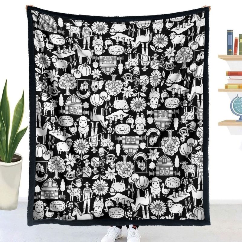 DIY Coloring Blanket Handmade Graffiti Blanket Creative Blanket For Kids And Adults Shepherd