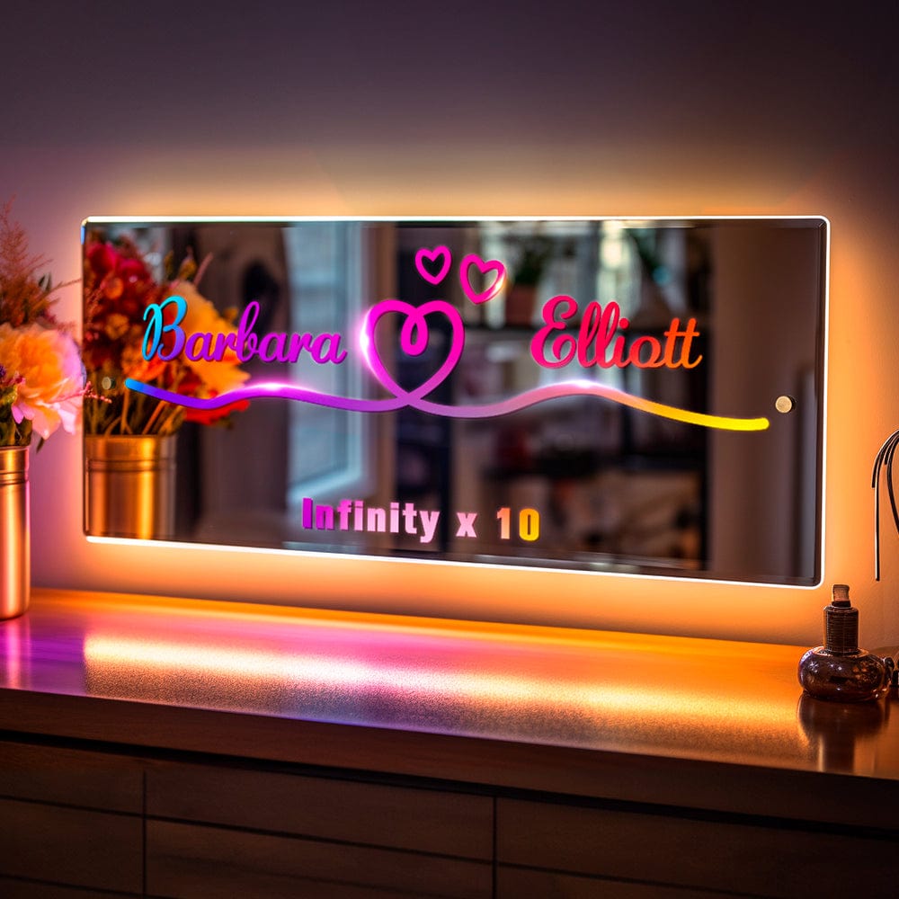 Led Name Mirror Light Up Mirror Custom Mirror Night Light Anniversary Gifts for Lover Special Gift