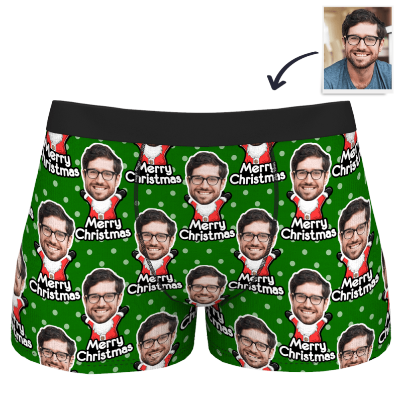 Christmas Gifts | Personalized Boxers Men’s Boxer Underwear – Santa Claus