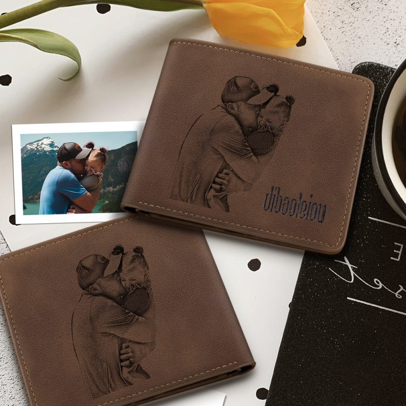 Custom Double-Sided Photo Wallet Personalised Gifts For Father