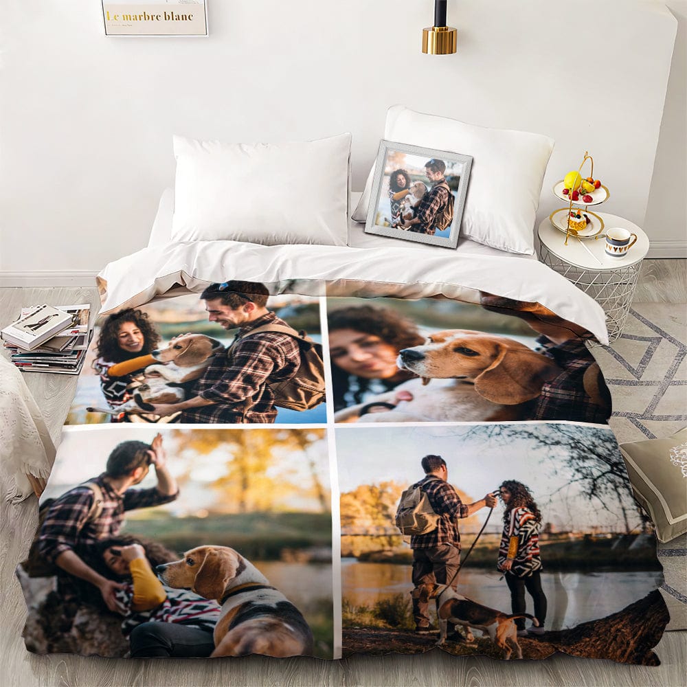 Custom Duvet Cover With Photos Gifts for Pet Lovers 1-9 Photos