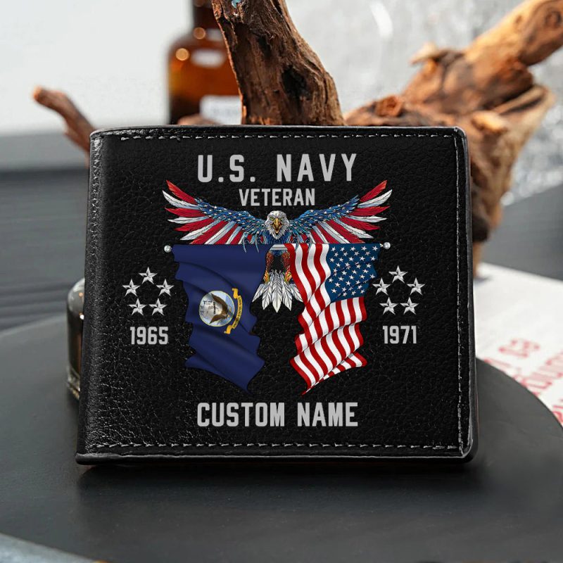 U.S NAVY – Custom Name Men’s Wallet for Veteran