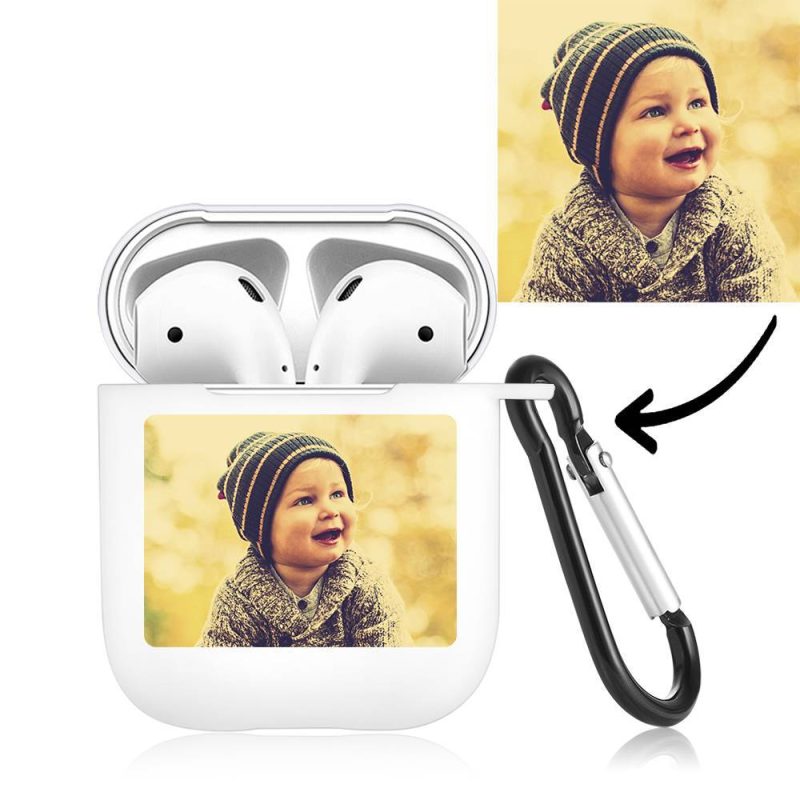 Photo Earphone Case for AirPods Cute Baby – White