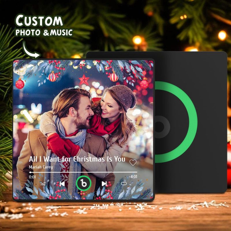 Custom Photo Music Fridge Magnet Christmas Gifts for Lovers Personalized Music Magnets Can Play Songs