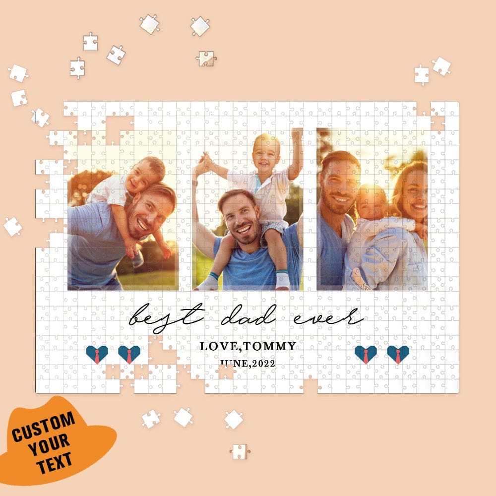 Father's Day Puzzle Custom Jigsaw Puzzle Personalized Photo Puzzle Custom Father's Day Gifts