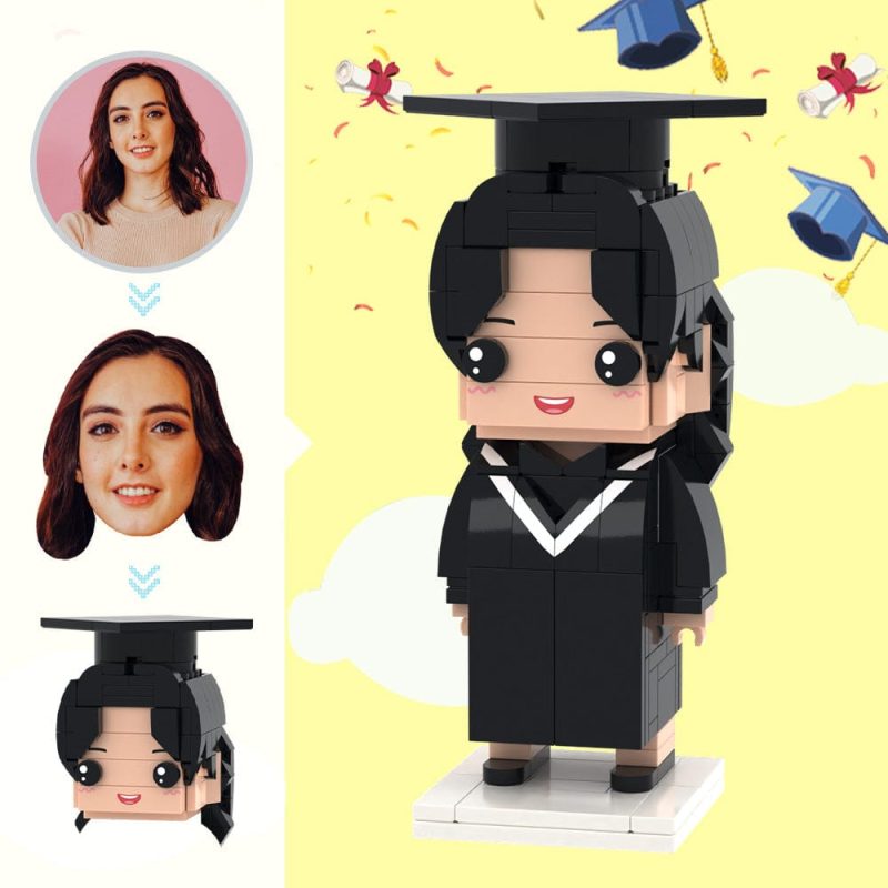 Graduation Gifts Custom Head Brick Figures Personalized Medical Bachelor’s Uniforms Brick Figures Small Particle Block Toy Personalized Dad Gifts