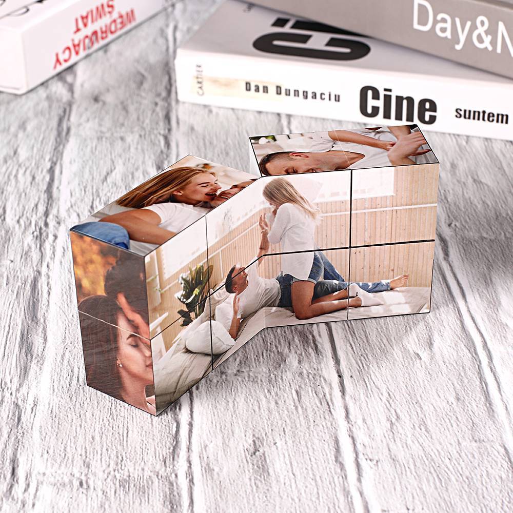 GiftLAB Magic Photo Cube Foldable Picture Cube Anniversary Gift For Couple - Image 2