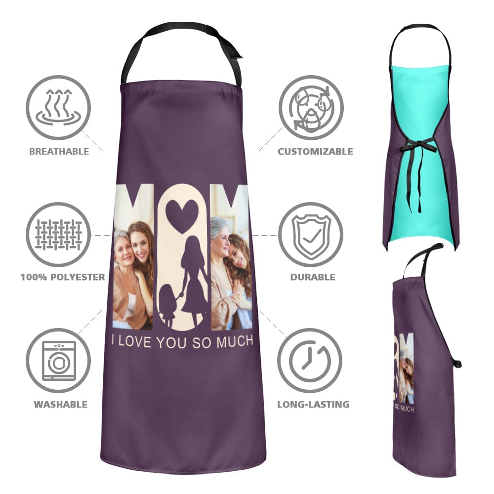 Custom Photo Apron Personalized Apron Mother's Day Apron Gifts for Mom - Image 2