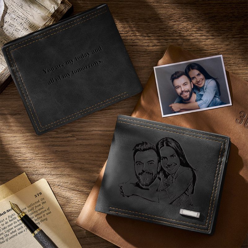Custom Engraved Photo Wallet Men’s Commemorate Gifts