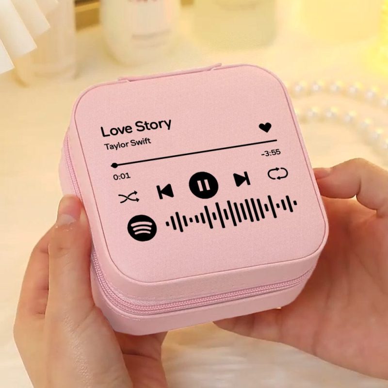 Personalized Spotify Jewelry Box Custom Jewelry Organizer Storage Gift for Her