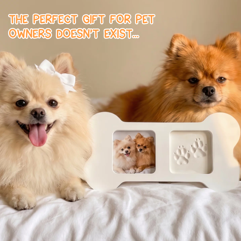 Diy Dog Pawprint Keepsake Frame Pet Picture Frame With Paint Tools Sentimental Gift For Dog Cat Pet Owners 8