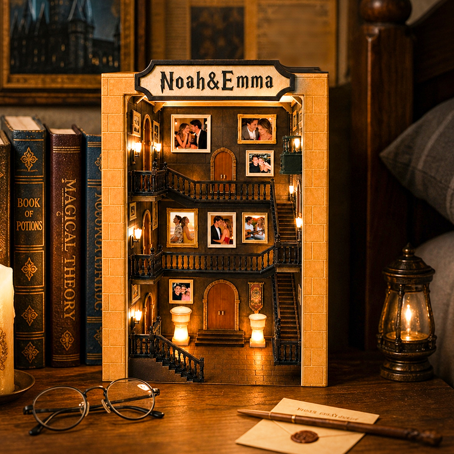 Custom Couple Photo Miniature House Personalized Photo & Name Gift for Anniversary - Image 5