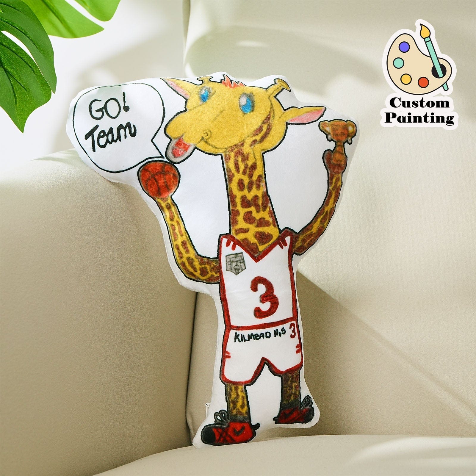 Custom Kids Hand Drawing Artwork Picture Pillow Gifts for Kids - Image 3