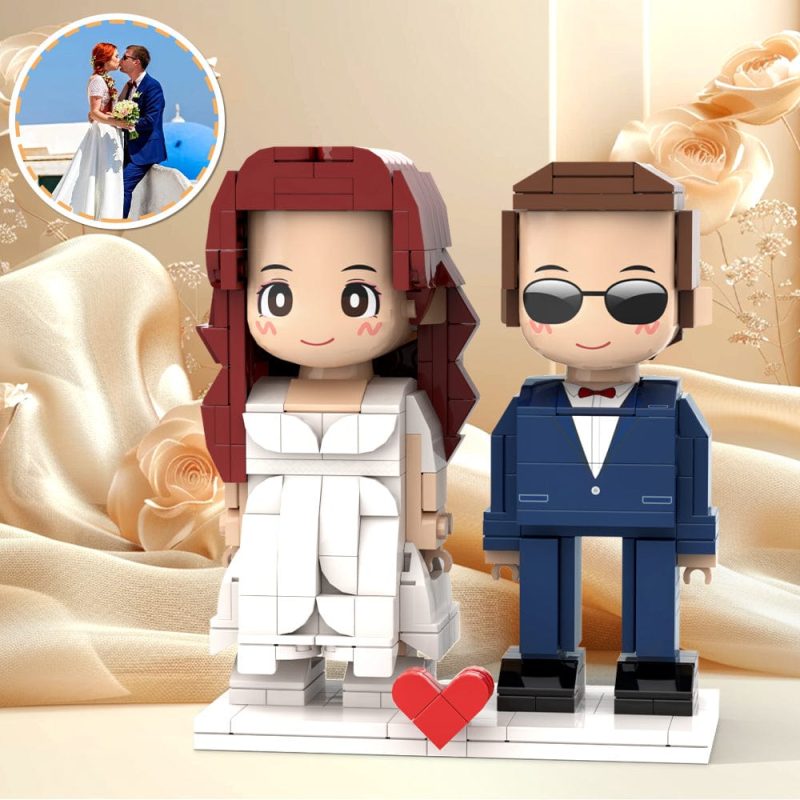 Personalized Surprise Duddu Brick Figures Couple Gifts Custom Brick Figure For Newly Married Couple On Wedding Day