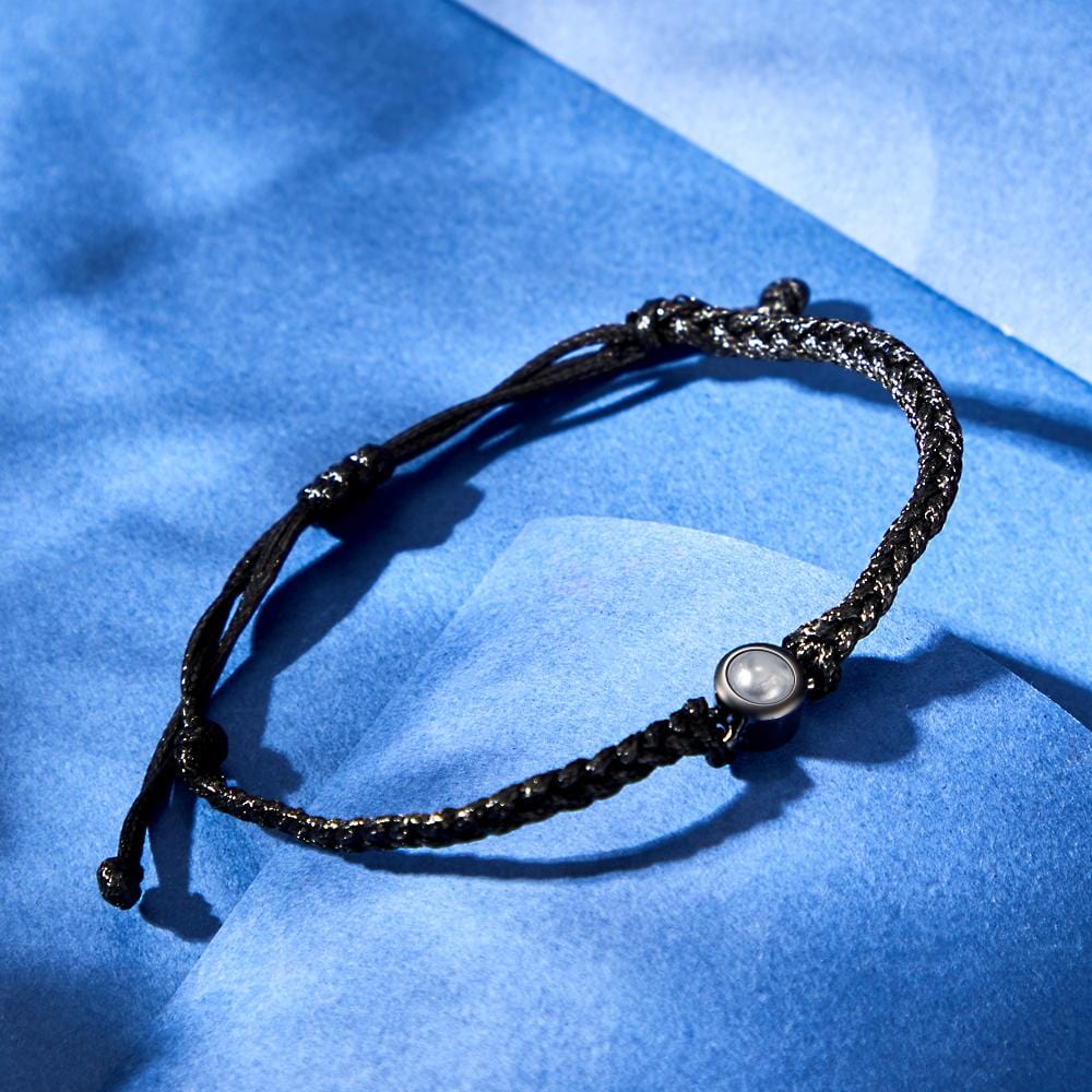Custom Photo Projection Bracelet Simple Woven Couple Gifts - Image 2
