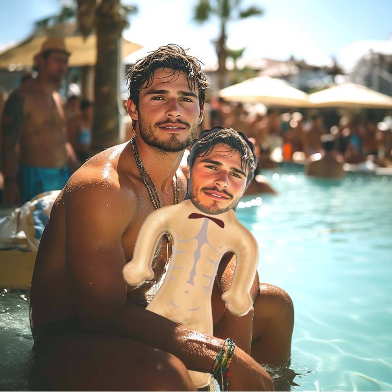 Custom Blow Up Dolls Personalized Groom Blow Up Dolls Funny Inflatable Man Printed Face Bachelorette Party Gift for Bride