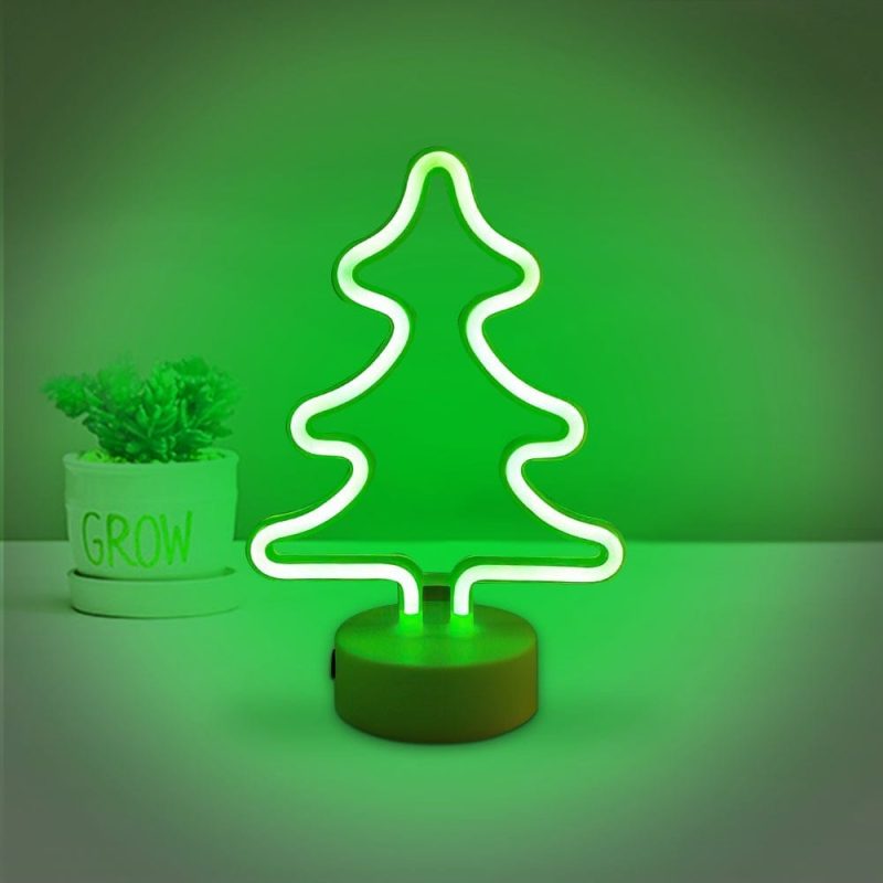 Neon Led Lights Plant Shape Neon Lights Bedroom Home Decor Gift For Kids-Christmas Tree
