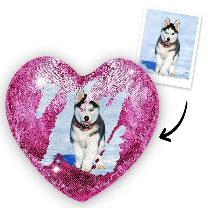 Dog Memorial Gift Photo Throw Pillow Gift – 10 Colors