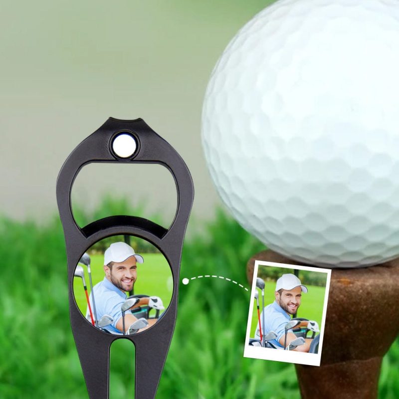 Custom Golf Ball Marker Personalized Bottle Opener Multipurpose Golf Fork Custom Gifts for Golf Lover