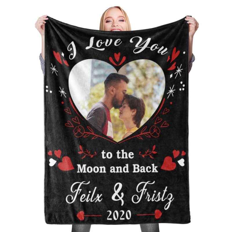 Custom Blanket Valentine’s Blanket Till The End Of Time Wife Husband Fleece Blanket