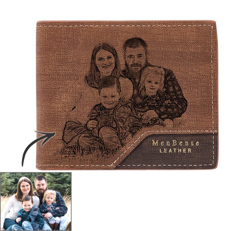 Custom Photo Wallet Bronzing Simplicity Men’s Gifts