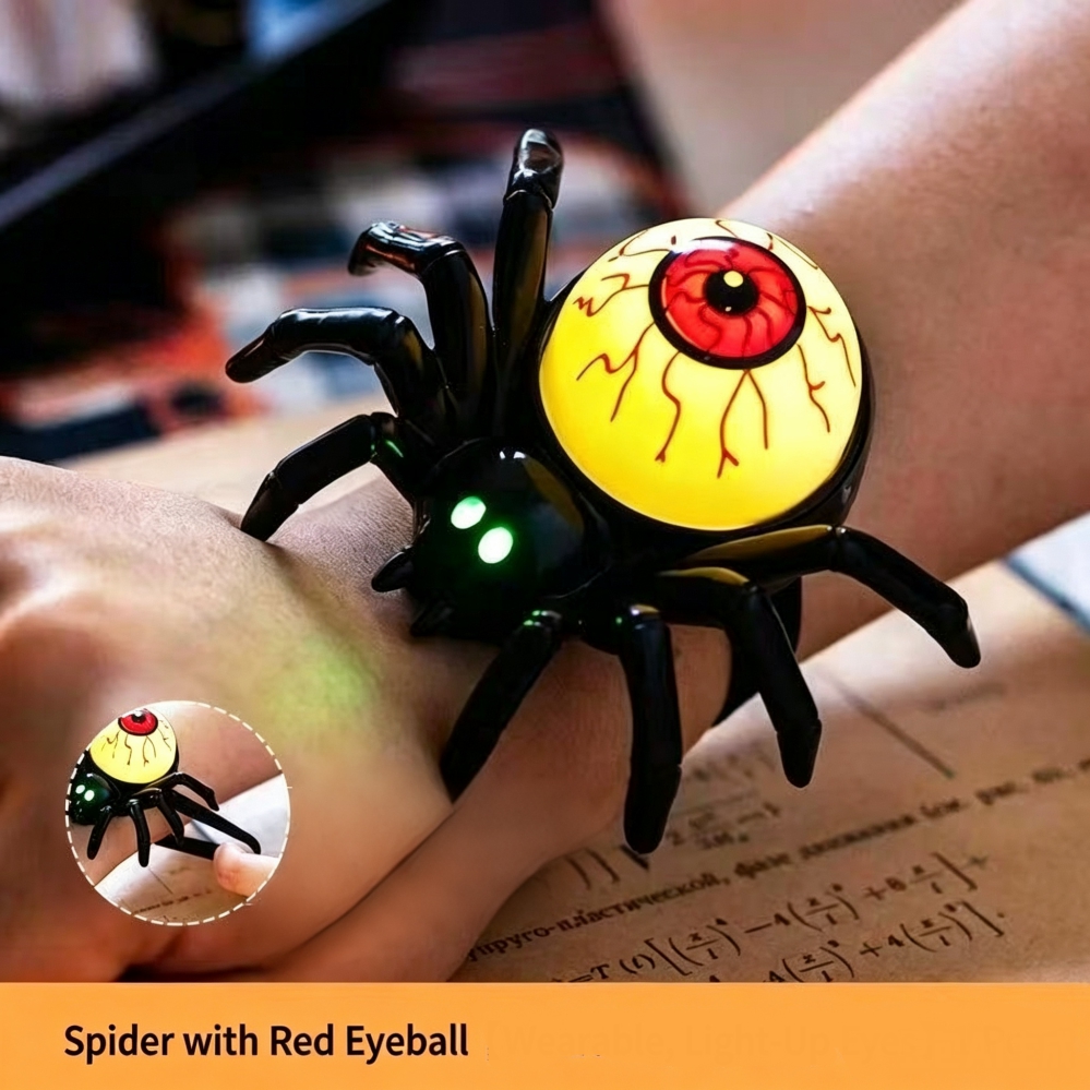 Light-Up Spider Eyeball Bracelet Halloween Party Toy Spider Wristband Toy - Image 3