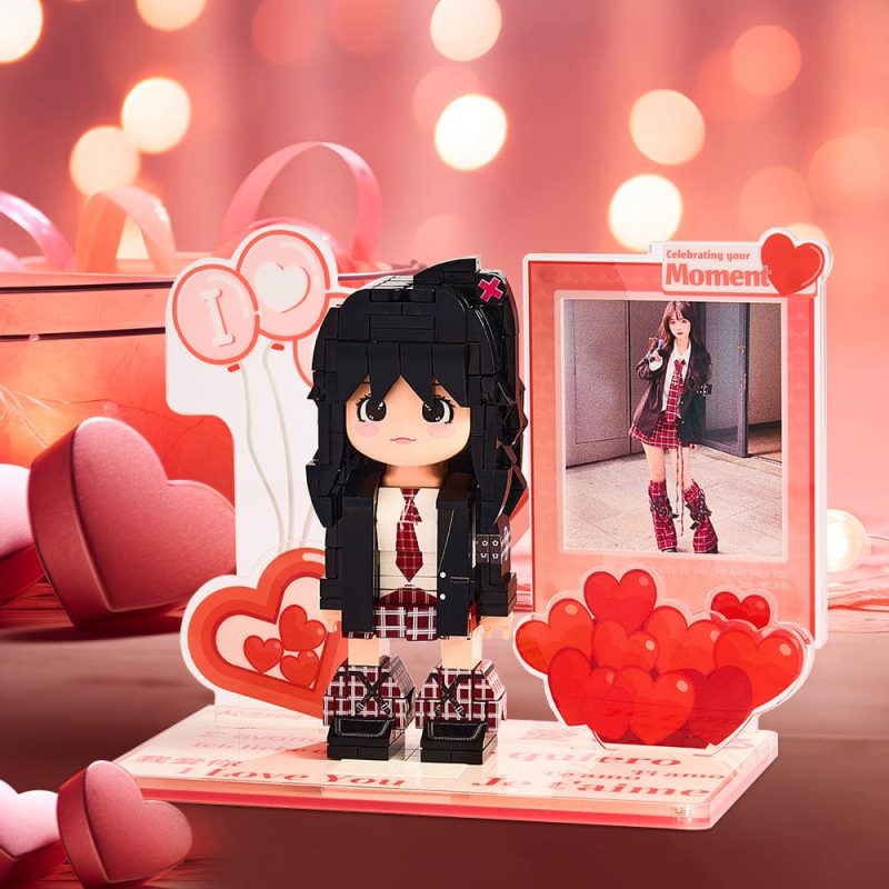 Personalized Surprise Gifts Featuring Single Person Duddu Brick Figures in Romantic Scenes Gifts