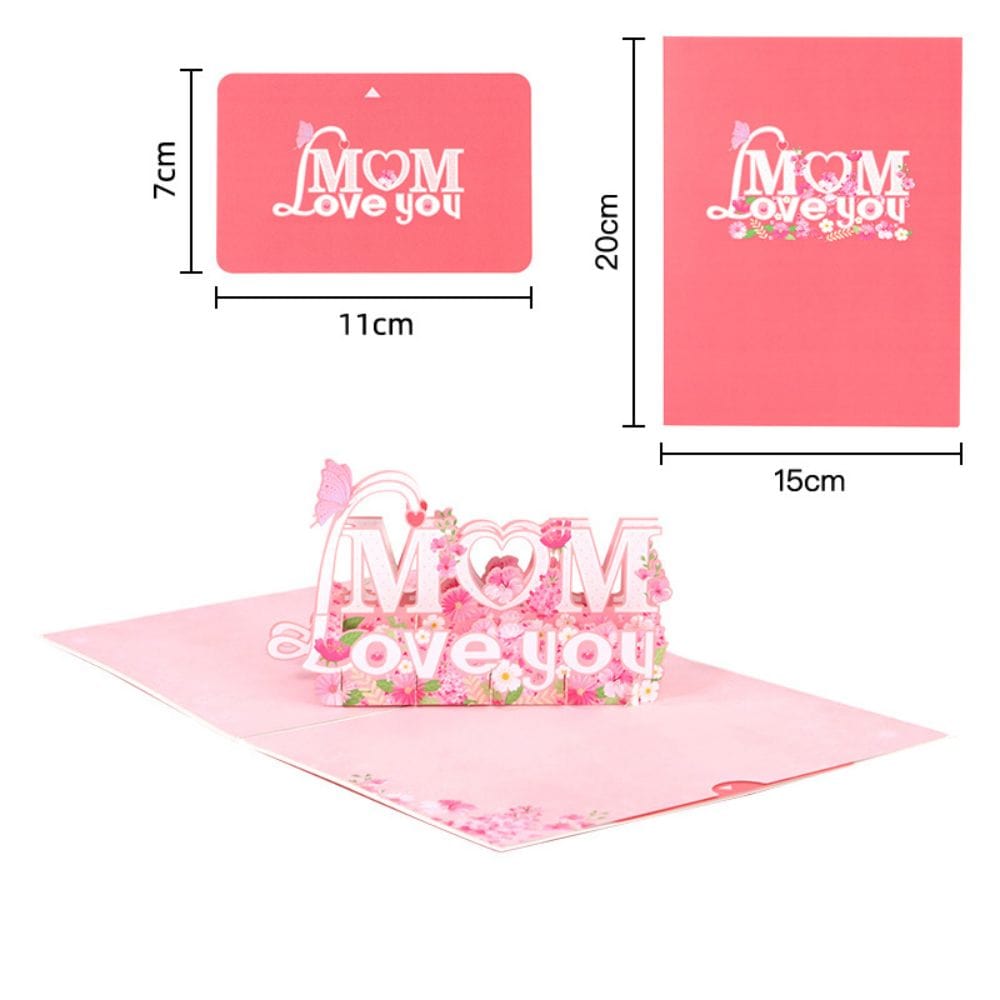 Love You Mom 3D Pop Up Greeting Card for Mother's Day - Image 2