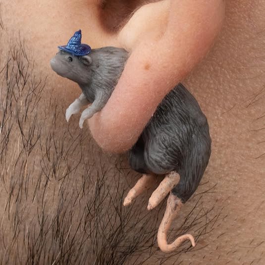 Hand Painted Rat Earrings Creative Funny Gifts For Friends