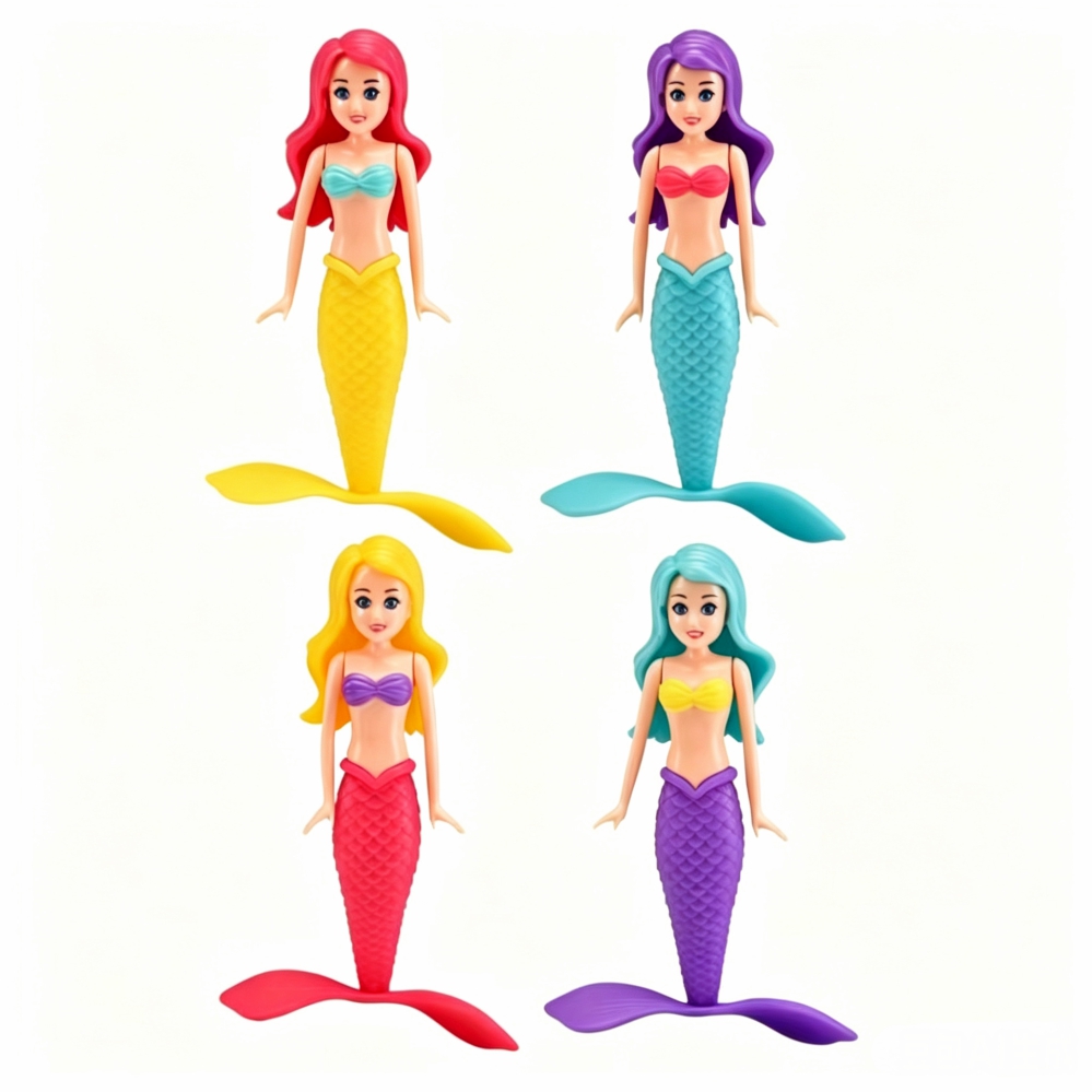 Mermaid Doll In Shell Bath Toy Floating Mermaid Figure Seashell Playset Water Play Toy For Kids Beach Pool Bathtub Toy For Girls 7 - Image 4