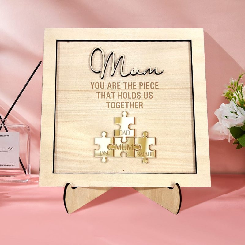 Personalized Mom Puzzle Plaque You Are the Piece That Holds Us Together Mother’s Day Gift