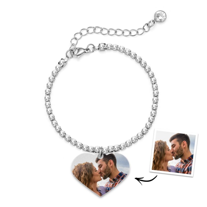 Custom Necklace for Labu Heart Photo Tennis Necklace Love Pendant All Diamonds Necklace Monster Doll Necklace