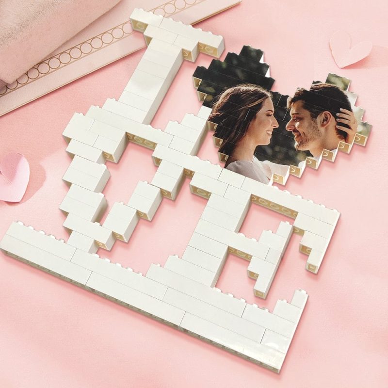 Custom Building Brick Photo Block Personalised Love Brick Puzzles Gifts for Lovers